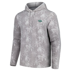 New York Jets Palm Frenzy Hoodie Long Sleeve T-Shirt Gray