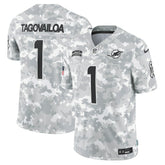 NFL Tua Tagovailoa Miami Dolphins 2024 Salute to Service Limited Jersey - Arctic Camo
