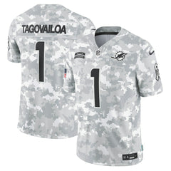 NFL Tua Tagovailoa Miami Dolphins 2024 Salute to Service Limited Jersey - Arctic Camo