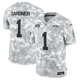 NFL Sauce Gardner New York Jets 2024 Salute to Service Limited Jersey - Arctic Camo