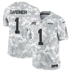 NFL Sauce Gardner New York Jets 2024 Salute to Service Limited Jersey - Arctic Camo