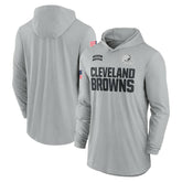 Cleveland Browns 2024 Salute to Service Lightweight Dri-FIT Long Sleeve Hoodie T-Shirt Gray