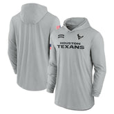 Houston Texans 2024 Salute to Service Lightweight Dri-FIT Long Sleeve Hoodie T-Shirt Gray