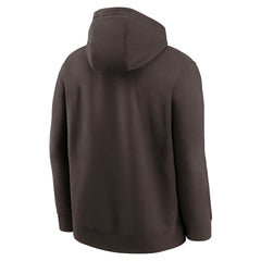 Cleveland Browns Rewind Club Logo Pullover Hoodie Brown