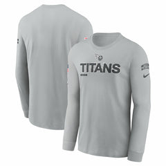 Tennessee Titans 2024 Salute To Service Long Sleeve T-Shirt Gray