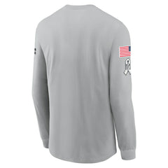 Cleveland Browns 2024 Salute To Service Long Sleeve T-Shirt Gray