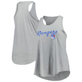 NHL New York Rangers Fanatics Women's Plus Size Racerback Tank Top - Heather Gray