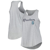 NHL Seattle Kraken Fanatics Women's Plus Size Racerback Tank Top - Heather Gray
