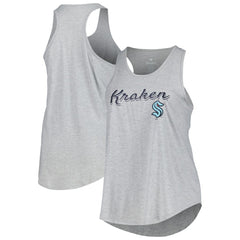 NHL Seattle Kraken Fanatics Women's Plus Size Racerback Tank Top - Heather Gray