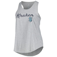 NHL Seattle Kraken Fanatics Women's Plus Size Racerback Tank Top - Heather Gray