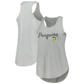 NHL Pittsburgh Penguins Fanatics Women's Plus Size Racerback Tank Top - Heather Gray