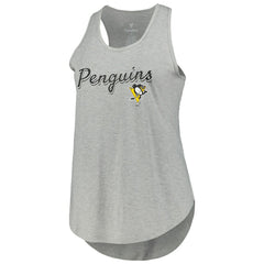 NHL Pittsburgh Penguins Fanatics Women's Plus Size Racerback Tank Top - Heather Gray
