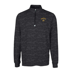 Seattle Mariners Cutter & Buck City Connect Big & Tall Traverse Camo Print Stretch Quarter-Zip Pullover Top - Black Pullover