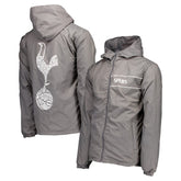 Tottenham Hotspur Home Match Hoodie Full-Zip Windbreaker Jacket Gray