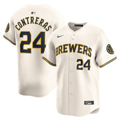 MLB William Contreras Milwaukee Brewers Nike Home Limited Player Jersey - Cream