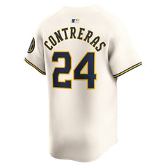 MLB William Contreras Milwaukee Brewers Nike Home Limited Player Jersey - Cream