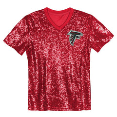NFL Bijan Robinson Atlanta Falcons Girls Youth Sequin V-Neck Fashion Jersey - Red for sale