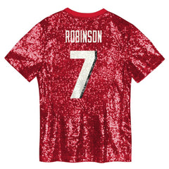 NFL Bijan Robinson Atlanta Falcons Girls Youth Sequin V-Neck Fashion Jersey - Red for sale