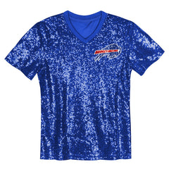 NFL Josh Allen Buffalo Bills Girls Youth Sequin V-Neck Fashion Jersey - Royal on sale