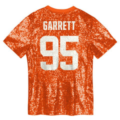NFL Myles Garrett Cleveland Browns Girls Youth Sequin V-Neck Fashion Jersey - Orange on sale