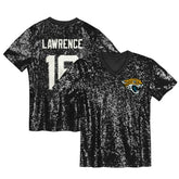 NFL Trevor Lawrence Jacksonville Jaguars Girls Youth Sequin V-Neck Fashion Jersey - Black outlet