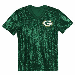 NFL Jordan Love Green Bay Packers Girls Youth Sequin V-Neck Fashion Jersey - Green online