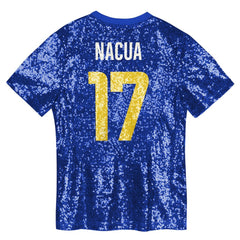 NFL Puka Nacua Los Angeles Rams Girls Youth Sequin V-Neck Fashion Jersey - Royal sale