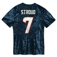 NFL C.J. Stroud Houston Texans Girls Youth Sequin V-Neck Fashion Jersey - Navy online