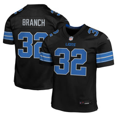 NFL Brian Branch Detroit Lions Youth Game Jersey - Black
