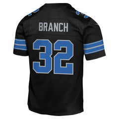 NFL Brian Branch Detroit Lions Youth Game Jersey - Black