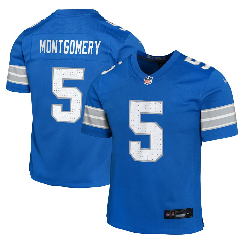 NFL David Montgomery Detroit Lions Youth Game Jersey - Blue