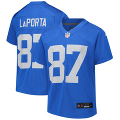 NFL Sam LaPorta Detroit Lions Youth Game Jersey - Blue