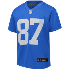 NFL Sam LaPorta Detroit Lions Youth Game Jersey - Blue