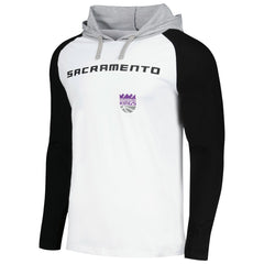 Sacramento Kings Stadium Essentials Unisex Terrace Long Sleeve Hooded T-Shirt White
