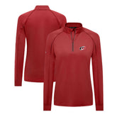 NHL Carolina Hurricanes Levelwear Women's Kinetic Insignia Core Quarter-Zip Pullover Top - Red