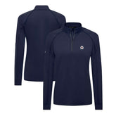 NHL Winnipeg Jets Levelwear Women's Kinetic Insignia Core Quarter-Zip Pullover Top - Navy