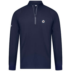 NHL Winnipeg Jets Levelwear Theory Insignia Core Quarter-Zip Pullover Top - Navy