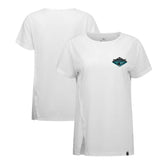NHL San Jose Sharks Levelwear Women's Influx Club Patch 2.0 T-Shirt - White