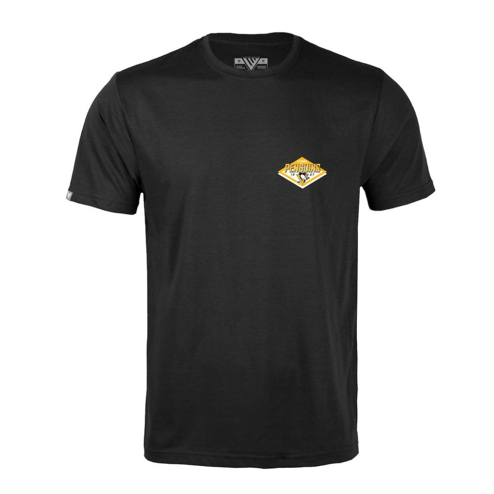 NHL Pittsburgh Penguins Levelwear Richmond Club Patch 2.0 T-Shirt - Black
