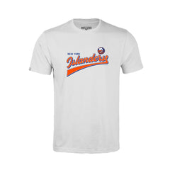 NHL New York Islanders Levelwear Youth Little Richmond Retro Script T-Shirt - White