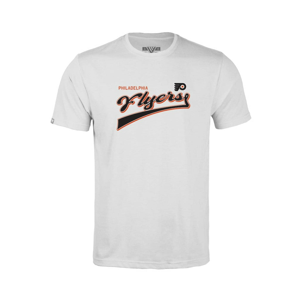 NHL Philadelphia Flyers Levelwear Youth Little Richmond Retro Script T-Shirt - White