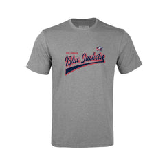 NHL Columbus Blue Jackets Levelwear Youth Little Richmond Retro Script T-Shirt - Heather Gray