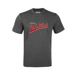 NHL Minnesota Wild Levelwear Youth Little Richmond Retro Script T-Shirt - Charcoal