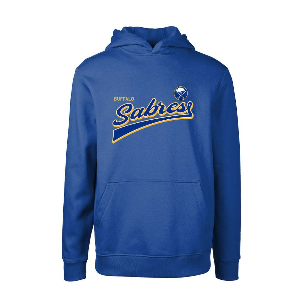 NHL Buffalo Sabres Levelwear Youth Podium Retro Script Fleece Pullover Hoodie - Royal
