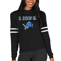 Detroit Lions Concepts Sport Women's Marathon Lightweight Lounge Pullover Hoodie Black