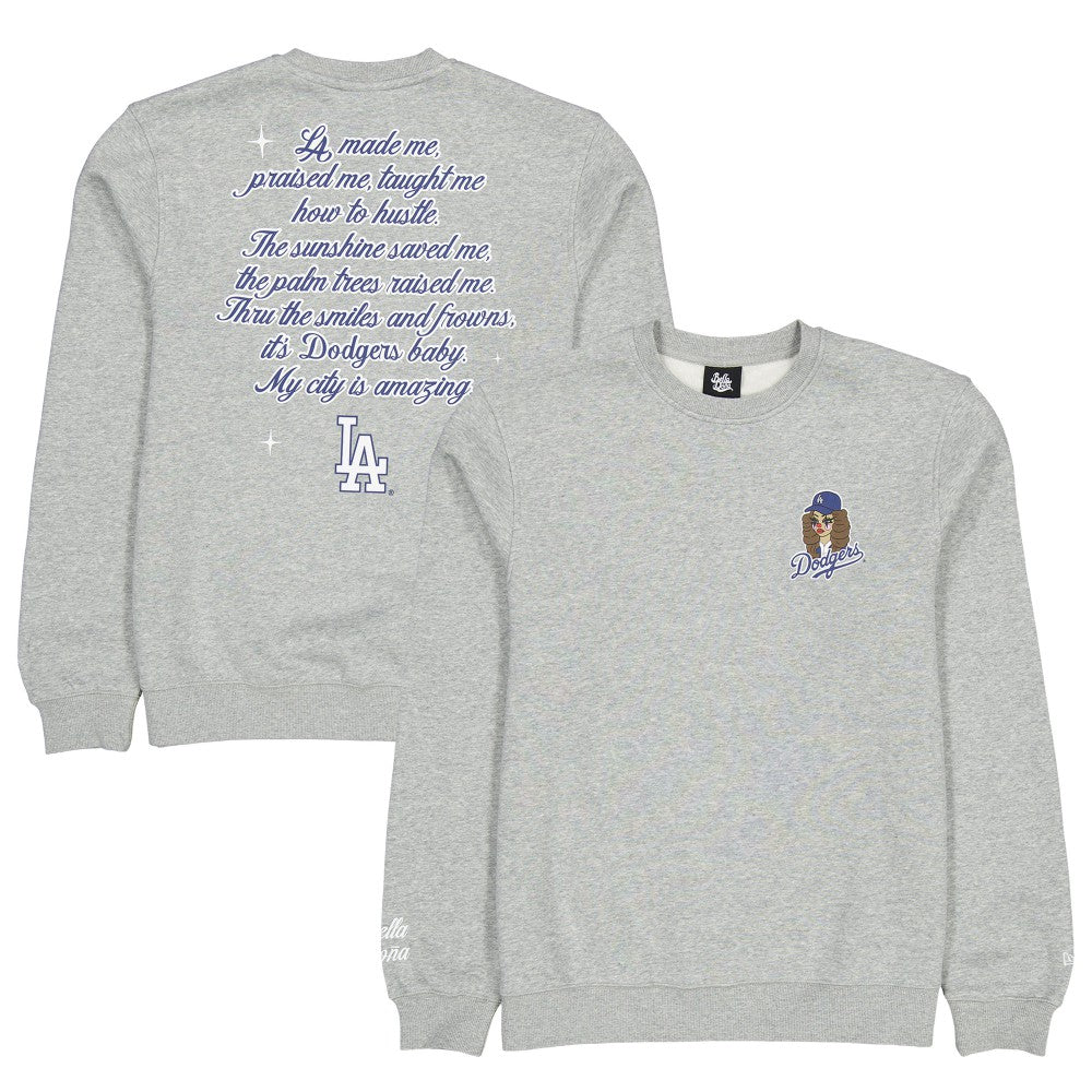New Era Women's Bella Dona x Los Angeles Dodgers Pullover Sweatshirt - Gray Pullover