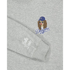 New Era Women's Bella Dona x Los Angeles Dodgers Pullover Sweatshirt - Gray Pullover