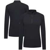 Miami Marlins Levelwear Women's Kinetic Insignia Quarter-Zip Pullover - Black Pullover