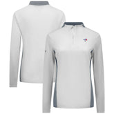 Toronto Blue Jays Levelwear Women's Moxie Insignia Quarter-Zip Pullover - White Pullover