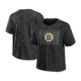 NHL Boston Bruins Fanatics Women's Faded Wash T-Shirt - Black